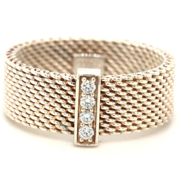 Tiffany & Co diamond somerset ring in 925 sterling silver - Picture 1 of 6